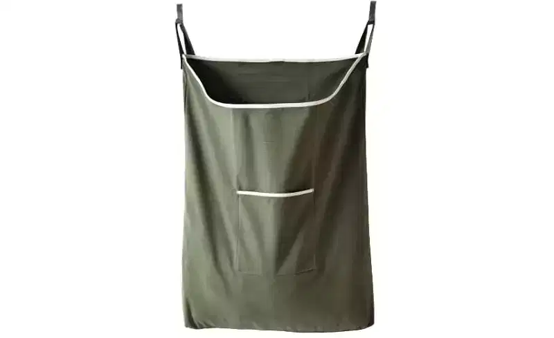 Narwey Laundry Collector, Laundry Hamper, Door Hanging Laundry bag with hooks (Army green, 65Liters)