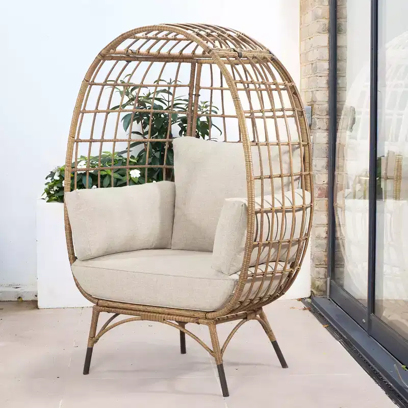 UPTIOT Egg Patio Chair with Cushions
