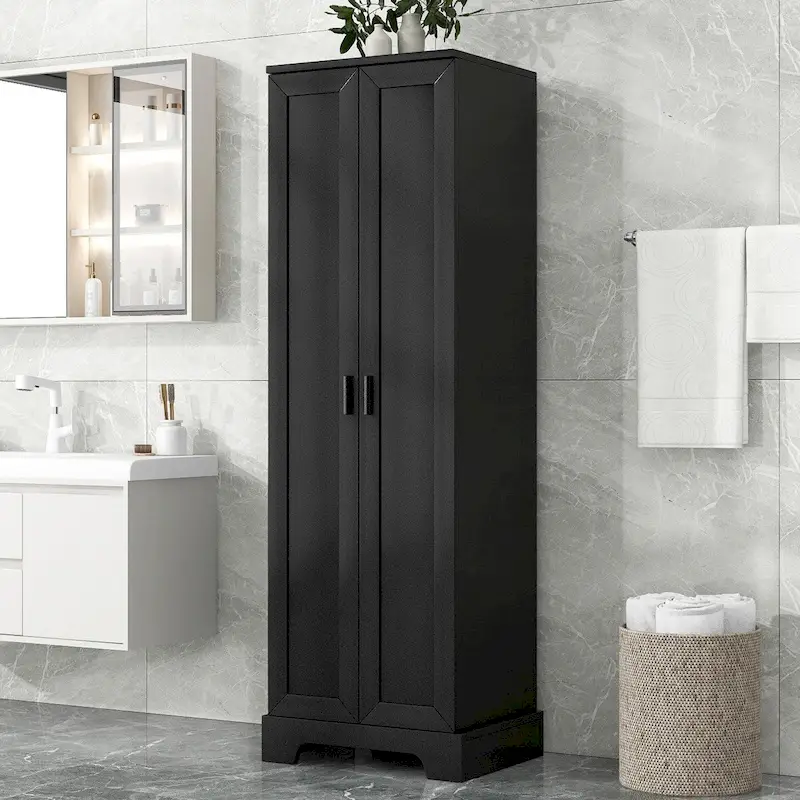 Storage Cabinet with Two Doors and Adjustable Shelf