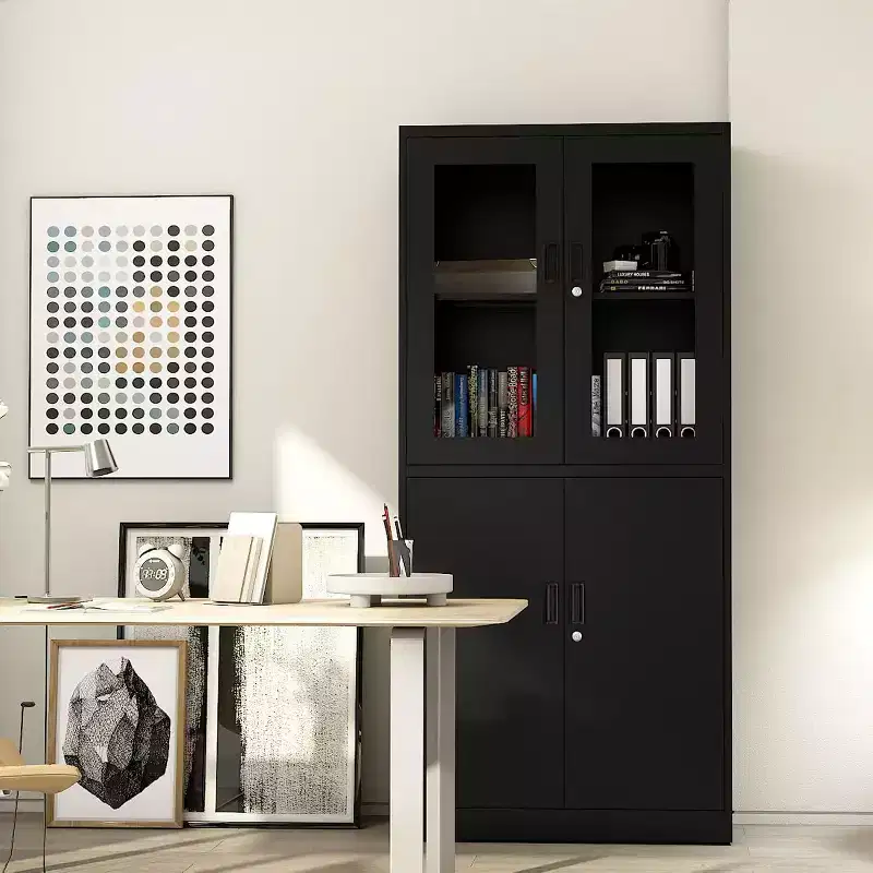 BALHAM TRADE-71 Large filing cabinet Set of 1 - with Glass Doors and Adjustable Shelves for Office Home