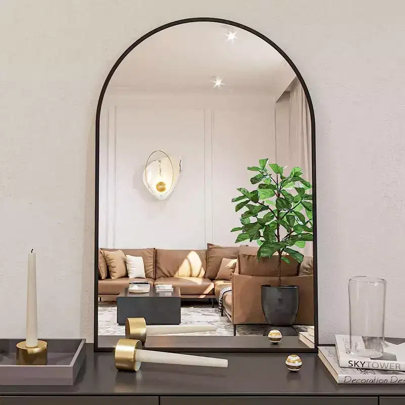 Modern Aluminium Arched Bathroom Wall Mirror, 24
