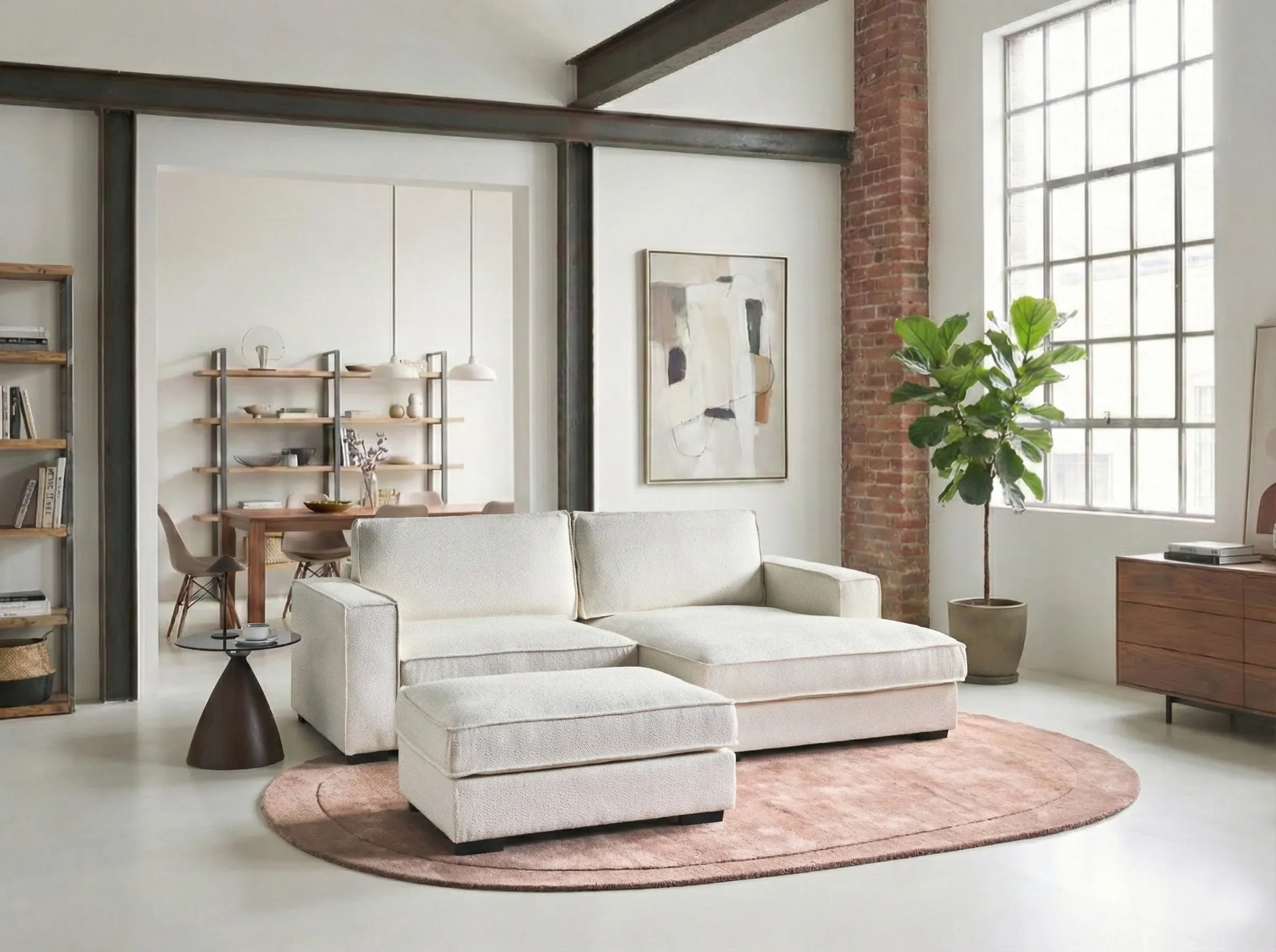 Ottomana  Beige chiaro