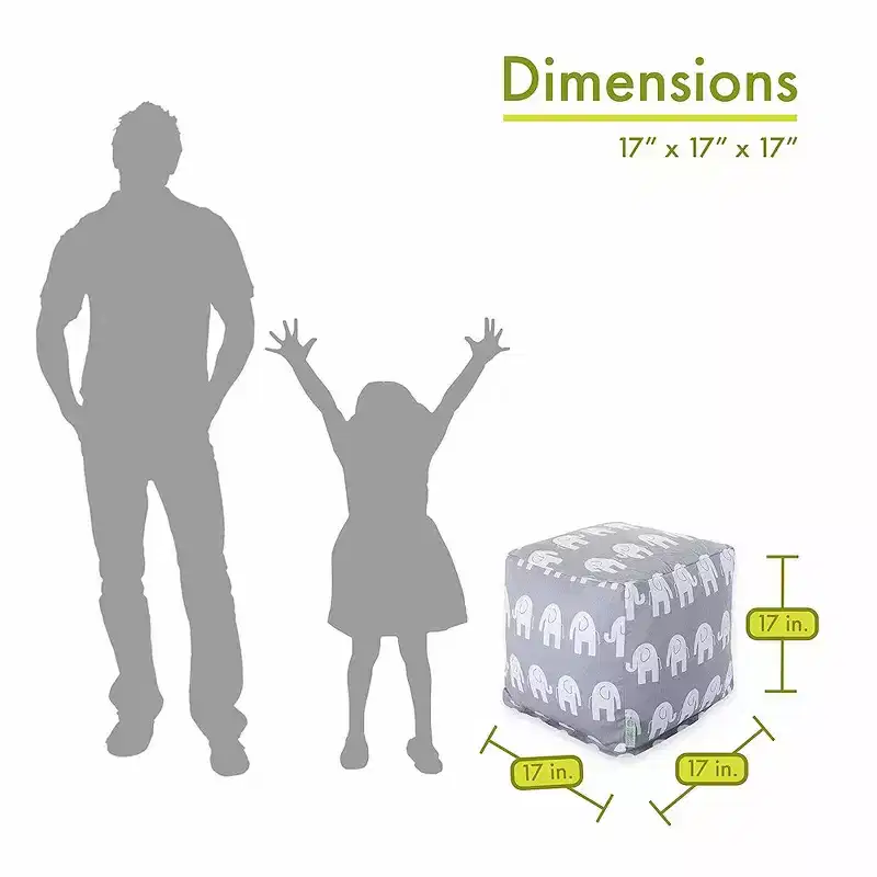 Majestic Home Goods,Cube Pouf Ellie