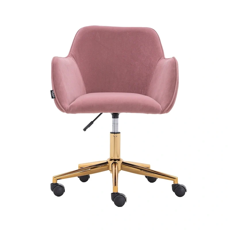 Home Office Chair With Gold Metal Legs