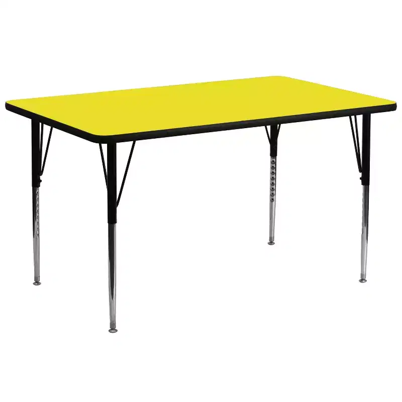 Emma and Oliver 30x72 Rectangle HP Laminate Adjustable Activity Table