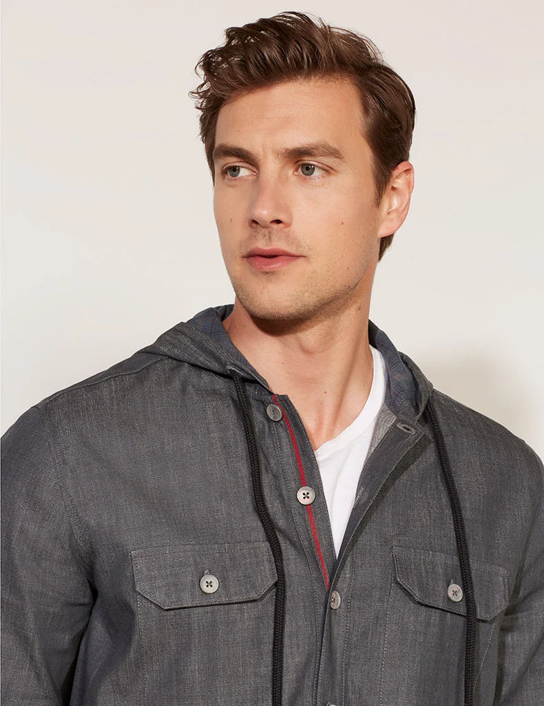 Hooded Shirt Jacket