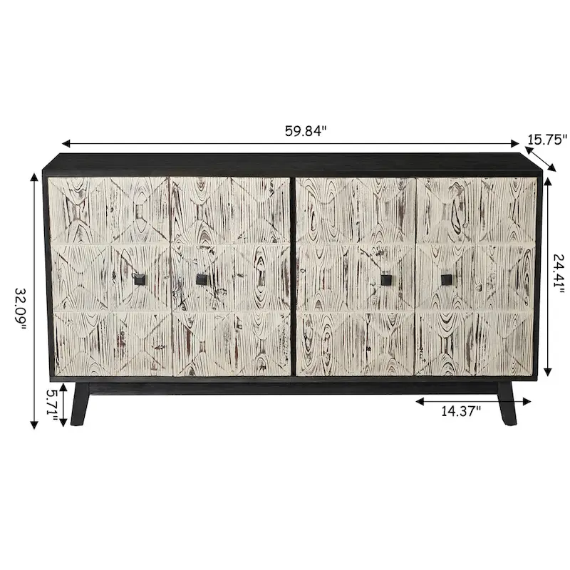 4 Doors Vintage Sideboard