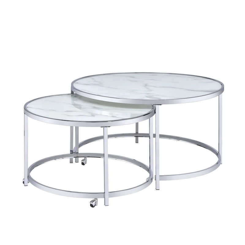 Steve Silver Realm Round 2 Piece Nesting Coffee Table