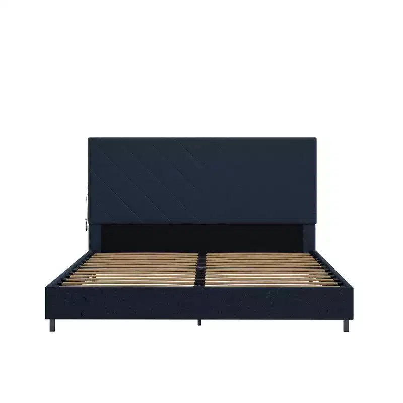 DHP Paxson Upholstered Bed with USB Charging Port