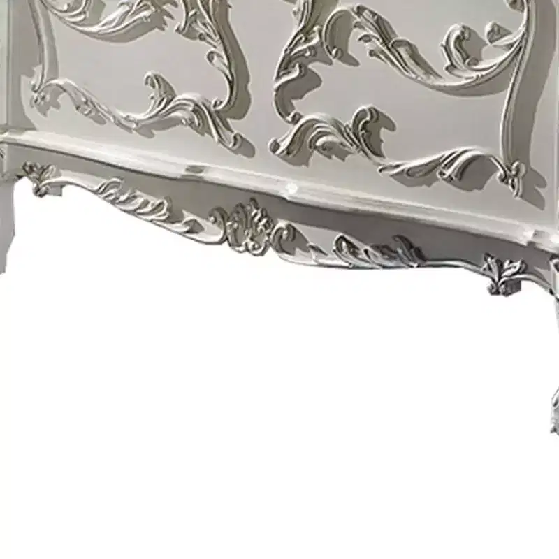 Acme Furniture 31" Dresden Desks Bone White Finish : Wood Composite, Open Storage Shelf, No Tools Assembly