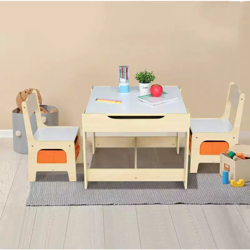 Karl Home 3 Piece Kids Play Or Activity Table and Chair Set