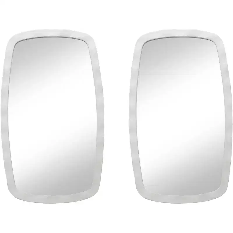 Uttermost Jermaine Textured White 22 1/4 x 38 Wall Mirrors Set of 2