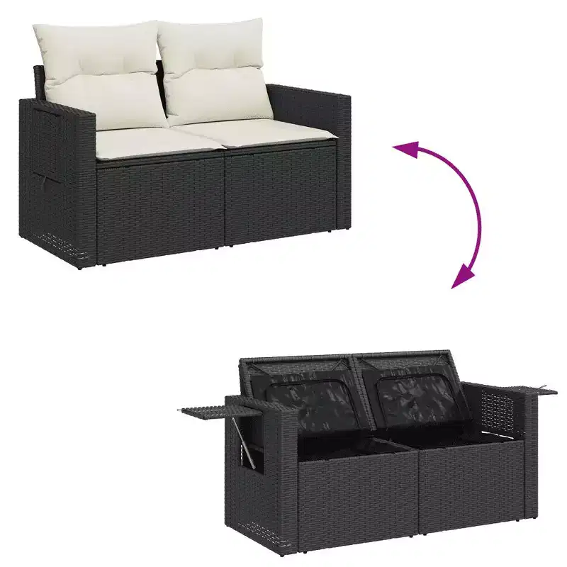 vidaXL Garden Sofa Set Poly Rattan Set Modular