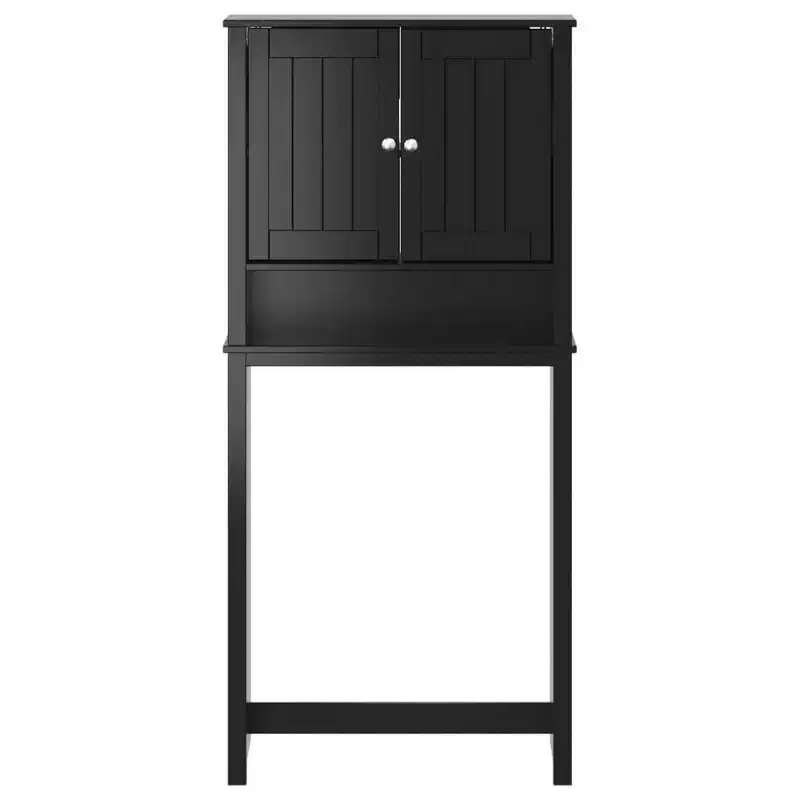 vidaXL BERG Washing Machine Cabinet Black 29.9x10.6x64.8 Solid Wood