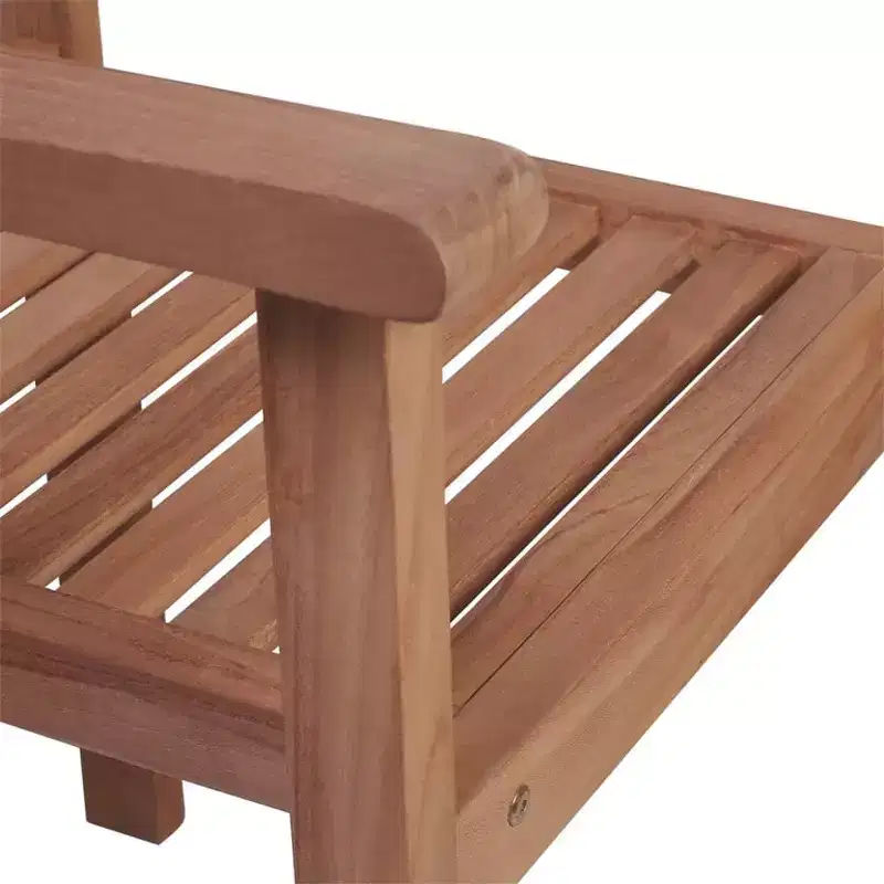 vidaXL Stackable Chair Set of 8 Natural Teak Teak wood Standard