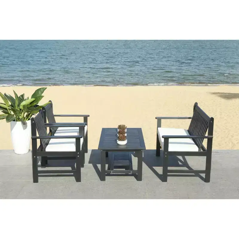 Burbank 4 Piece Patio Set - Indoor/Outdoor - PAT7006 - Safavieh