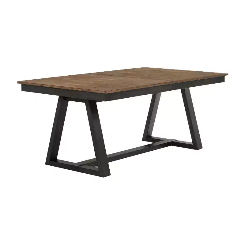 Brown & Pecan Rectangle Extension Dining Table, Seats up to 8