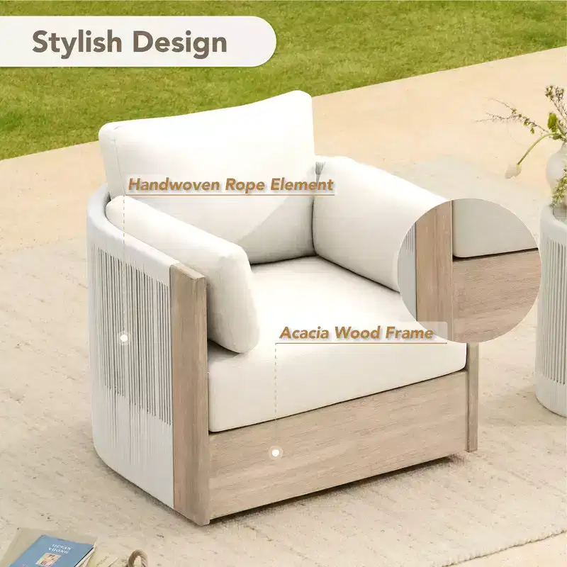 Spruce & Spring Wood Outdoor Patio Furniture