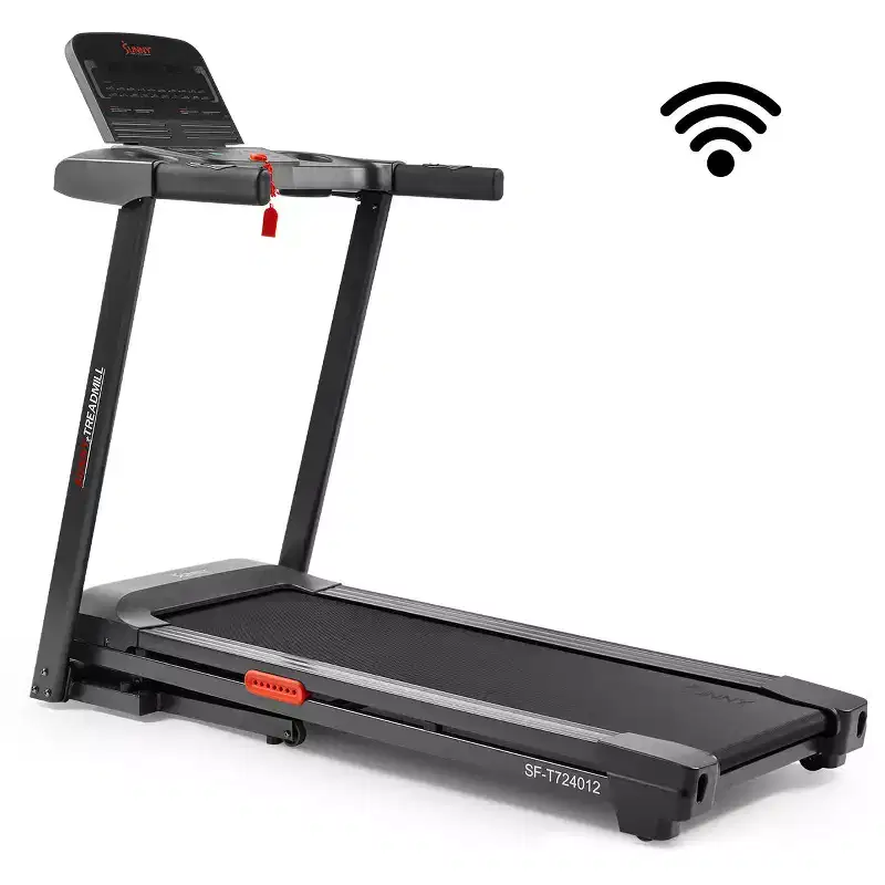Sunny Health & Fitness Active 400 Smart AutoIncline Treadmill with WiFi, Bluetooth, 15 Incline Levels & ShockAbsorbing Running Deck