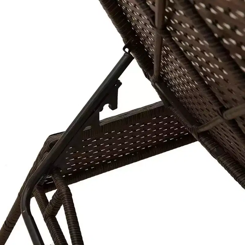 vidaXL Patio Sun Lounger PE rattan Extra Long Adjustable Footrests
