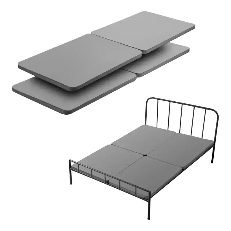 Queen Size Bunkie Board, 1.5 in Bed Board Slats with 200D Oxford Cloth, Wooden Mattress Support for Queen Size Bed, Gray