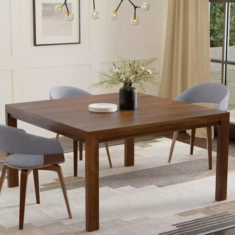 Saige 54 inch x 54 inch Square Transitional Dining Table
