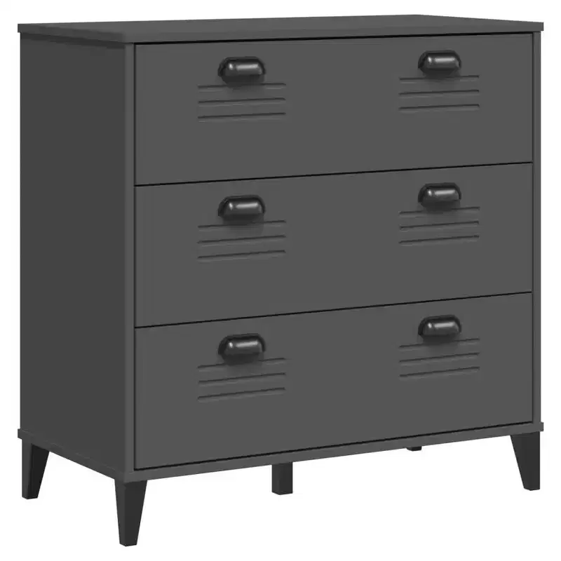 vidaXL Drawer Cabinet File Storage Home Living Room Furniture Solid Wood Pine
