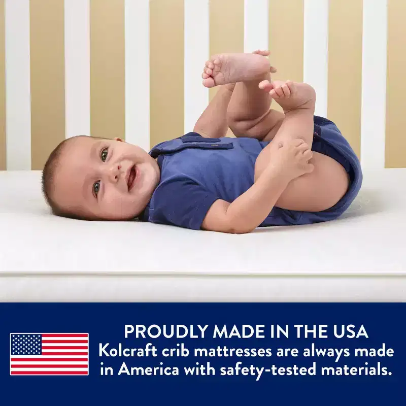 Mini Waterproof Crib Mattress - 38"x24": Ultra Firm, Hypoallergenic, Polyester Foam, 3.6 lbs