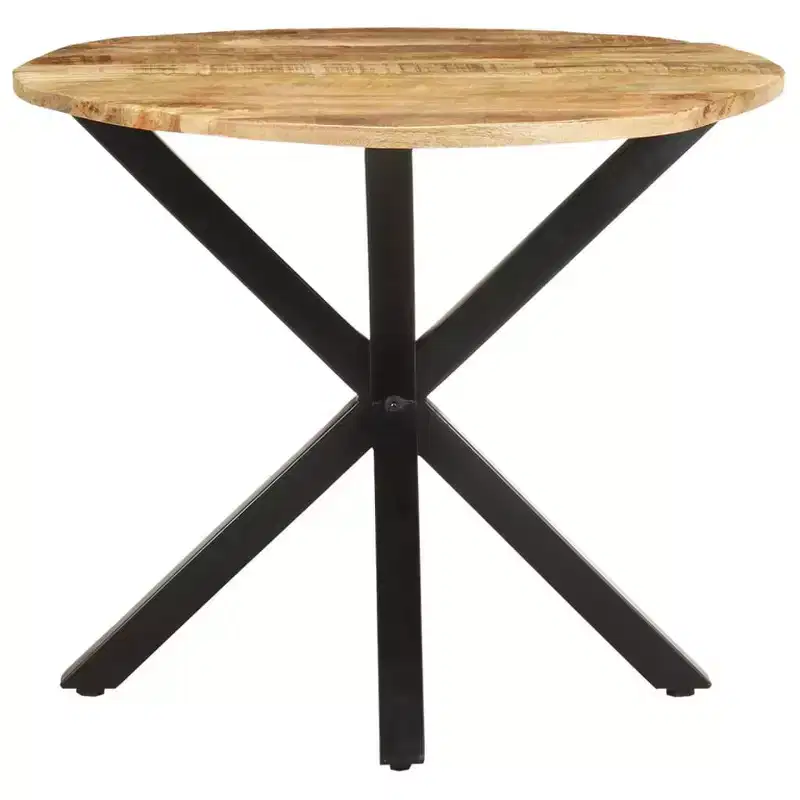 Round Solid Wood Side Table, End & Sofa Table for Living Room, Natural Wood Coffee Table