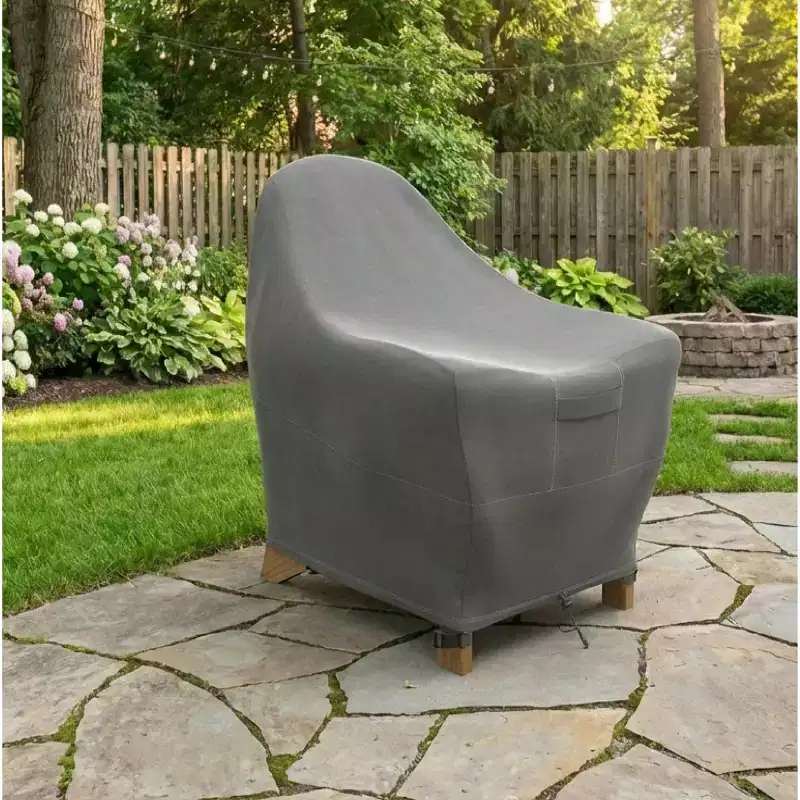 KHOMO GEAR Premium Adirondack Patio Chair Cover  Grey, Durable, Weatherproof, UV Resistant, Protection from Rain & Dust