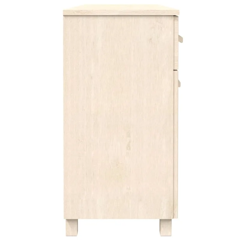 vidaXL Sideboard Bar Buffet Console Cabinet with Drawers HAMAR Solid Wood Pine - 44.5 x 15.7 x 31.5