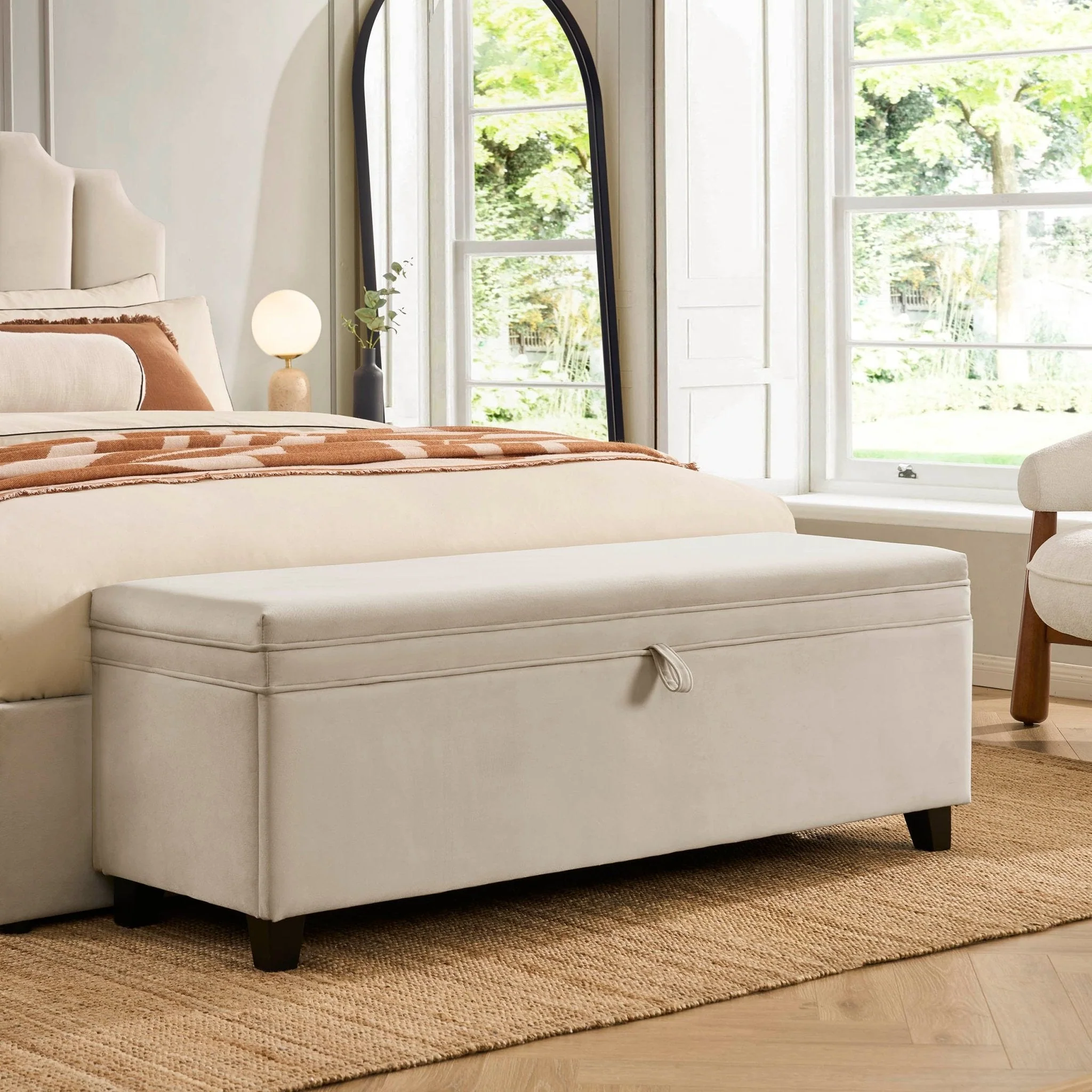 Storage Ottoman - Ecru