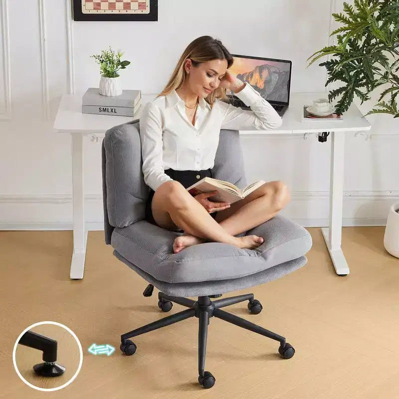 25.2 Inch Adjustable Height Armless Office Chair