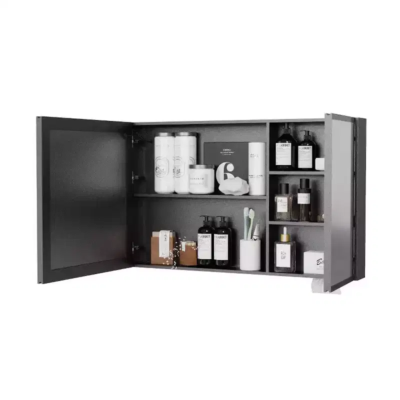 35 in. W x 24 in. H Aluminum Medicine Cabinet with Mirror and Light, Anti-fog, Easy to install