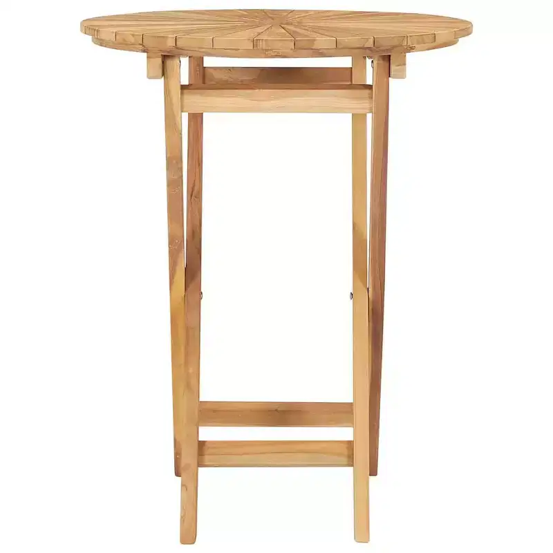 vidaXL Garden Table Solid teak wood Large Foldable Garden Table Round