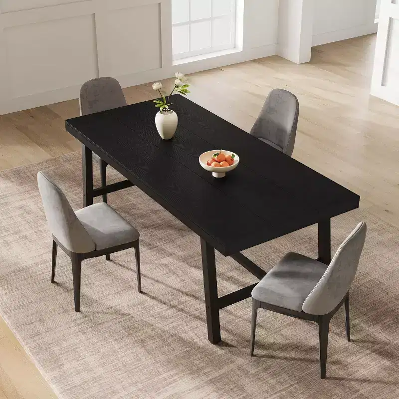 70.87Inch Large Long Dining Table for 6-8 People, Wooden Kitchen Table with Sturty Legs for Kitchen, Dining Room
