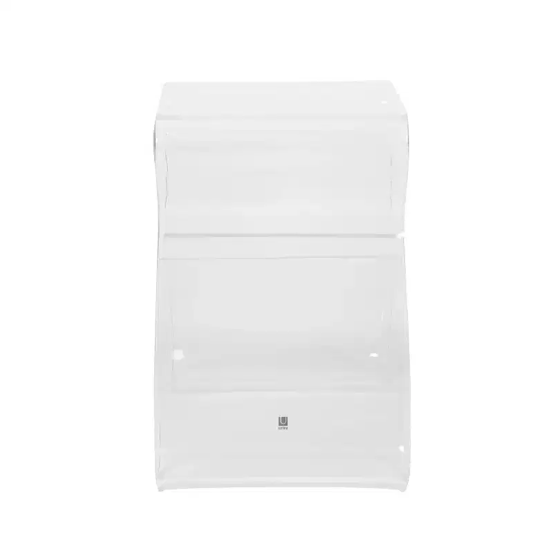 Acrylic Stool and Magazine Rack, Clear
