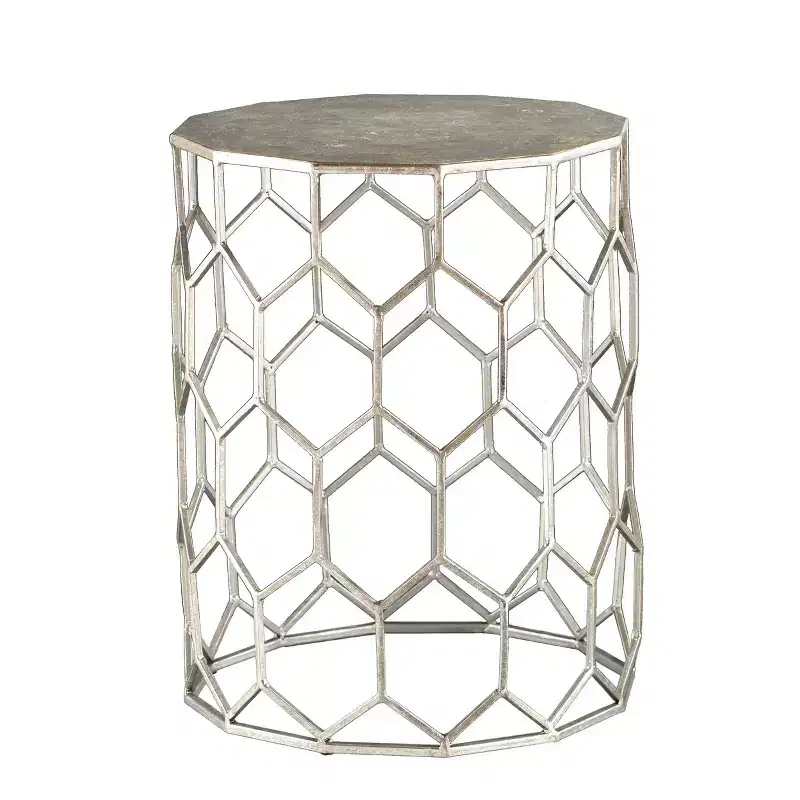 Clarissa Metal Accent Table - Silver - SEI