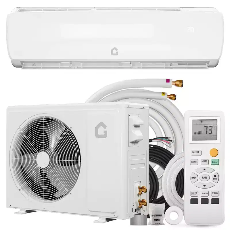 GustoWave 9000/12000/18000 BTU Air Conditioners with Heat, 19 SEER2 Mini Split AC, White