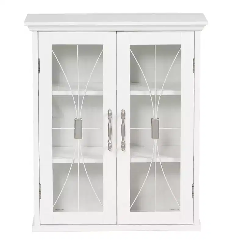 Teamson Home Delaney 20.5 x 24 2-Door Removable Wall Cabinet, White