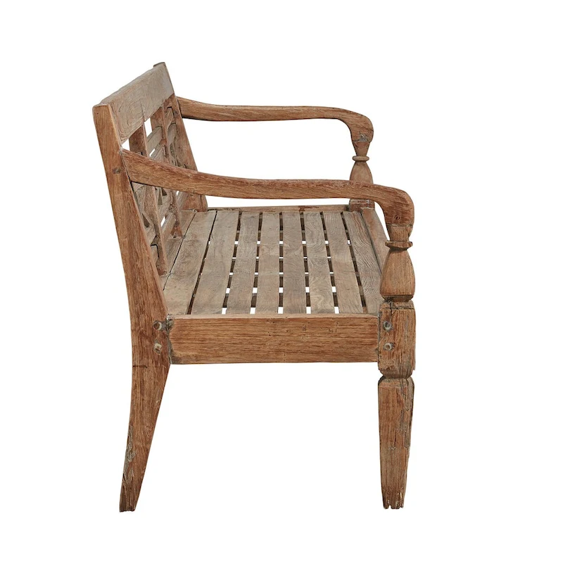 Antique Plantation Grown Teak Bench