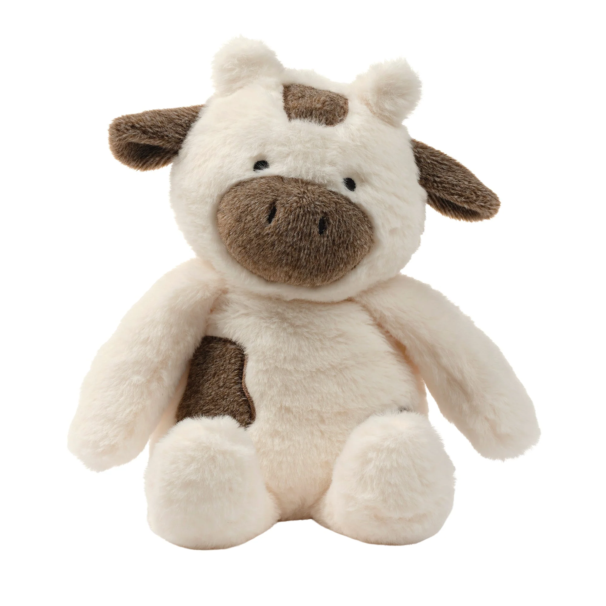 White Faux Fur Cow Plush