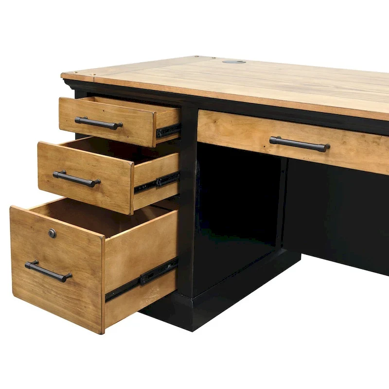 Toulouse Executive Desk, Writing Table, Office Desk, Black