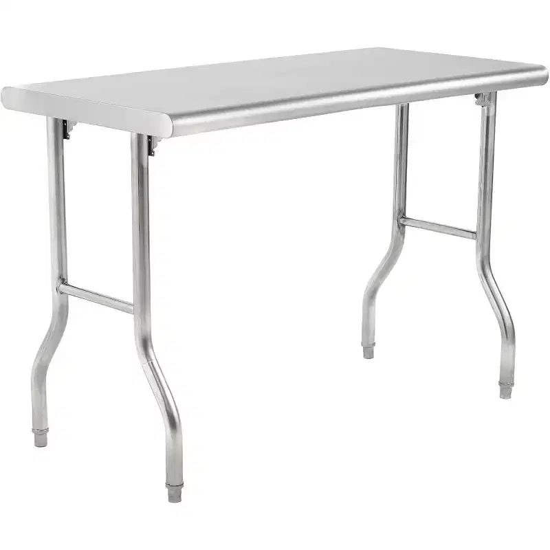 48x24 Inch Commercial Stainless Steel Folding Table | Heavy-Duty Prep Table for Restaurant, Catering & Home Kitchen