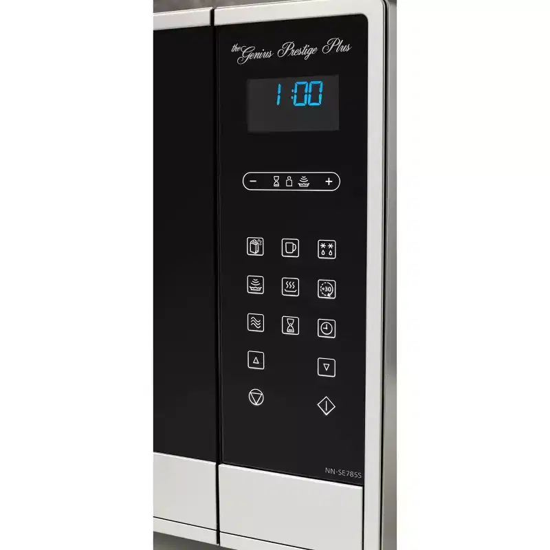Panasonic 1.6 cu ft Cyclonic Inverter Microwave Oven - Silver - SE785S: Countertop, 1250W, Child Lock, 10 Power Levels