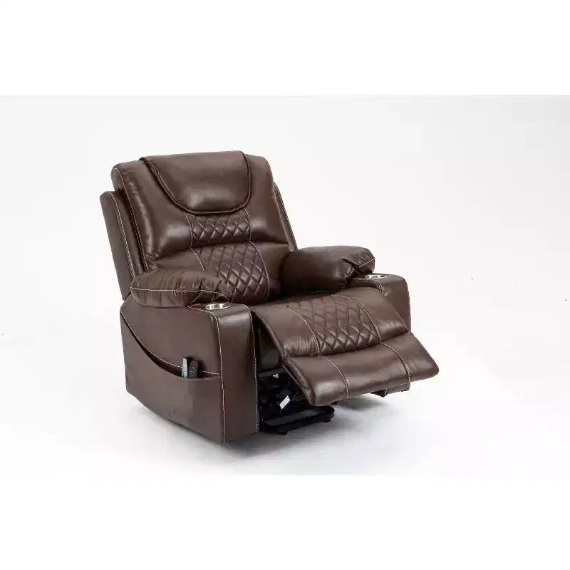 Leisure PU Leather/Velvet Electric Lift Chair, Relaxation Sofa Chair Electric Recliner for the Elderly