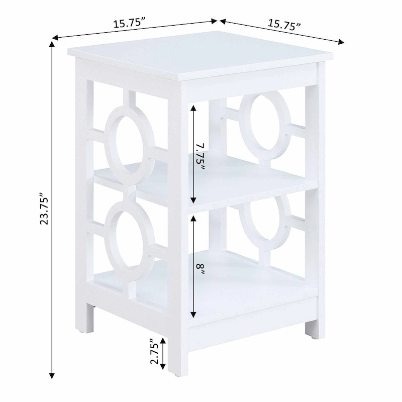 Convenience Concepts Ring End Table with Shelves