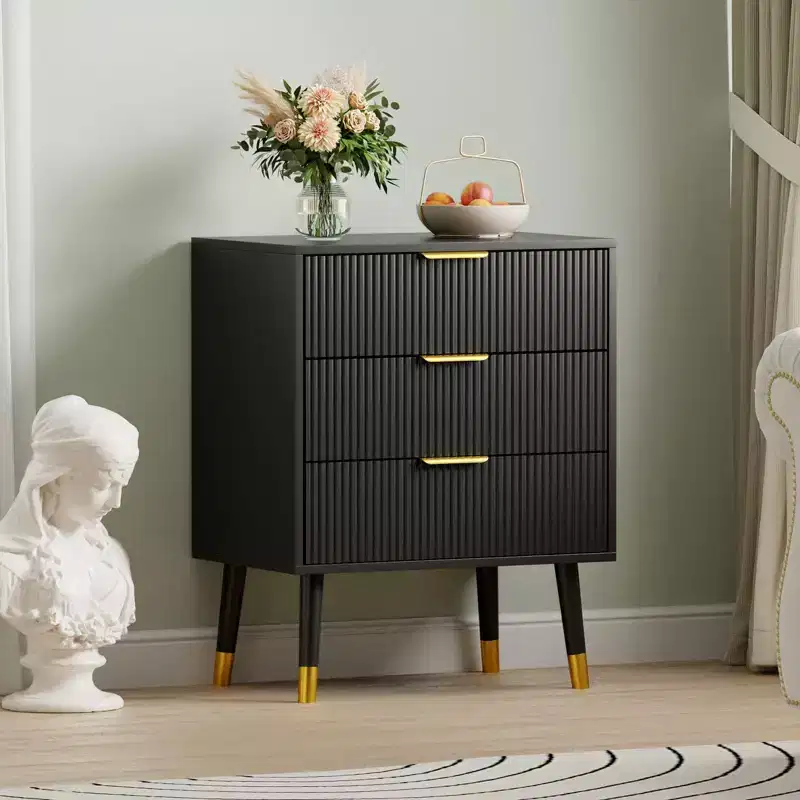 3 Drawer Dresser for Bedroom, Modern Closet Dressers Chest of Drawers, Storage Dresser Chest Cabinet Organizer Unit