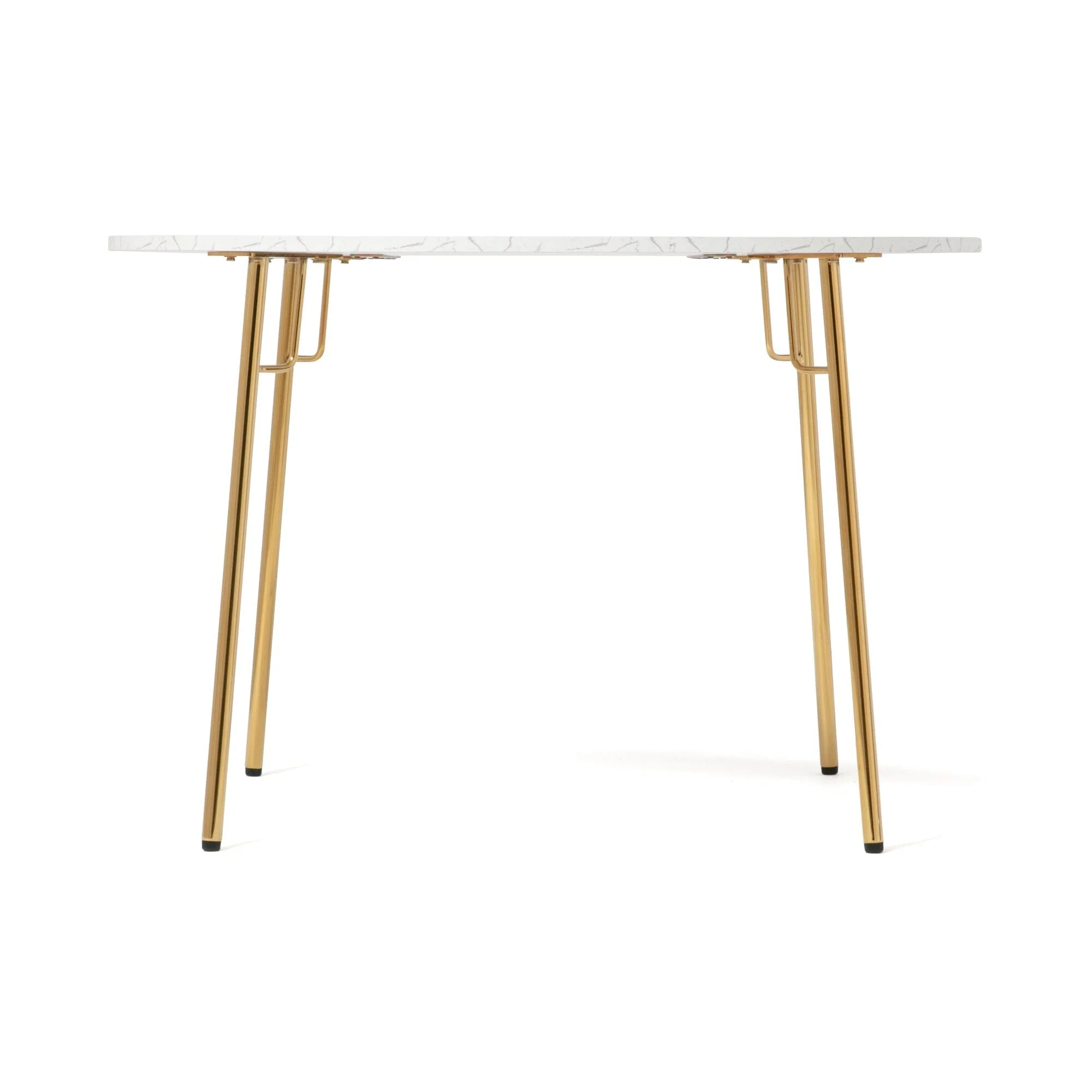 Round Marble-Top Dining Table