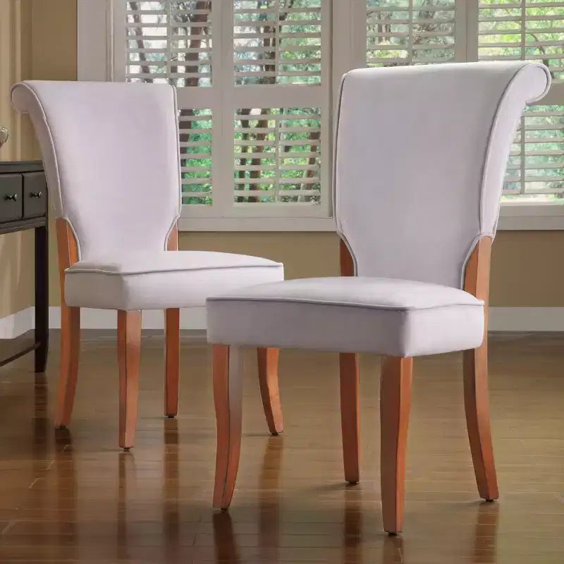 Pershing Velvet Upholstered Parsons Dining Chairs (Set of 2) - iNSPIREQ
